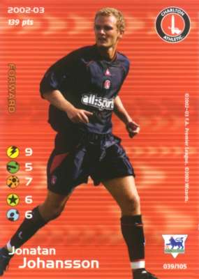 Charlton 2002/03 - Jonatan Johansson