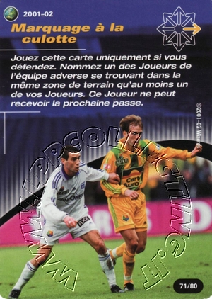 [Carta Blu] 2001/02 - Marquage à la culotte