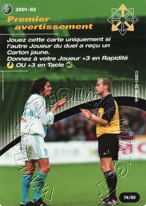 [Carta Verde] 2001/02 - Premier avertissement