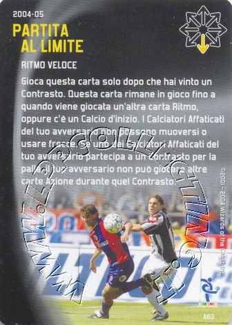 [Carta Nera] 2004/05 - Partita al limite