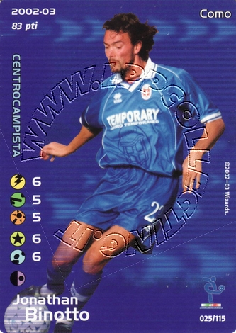 Como 2002/03 - Jonathan Binotto