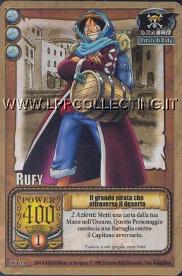 Rufy - Il grande pirata che attraversa il deserto