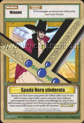 Spada Nera sfoderata