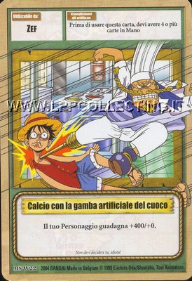 Calcio con la gamba artificiale del cuoco