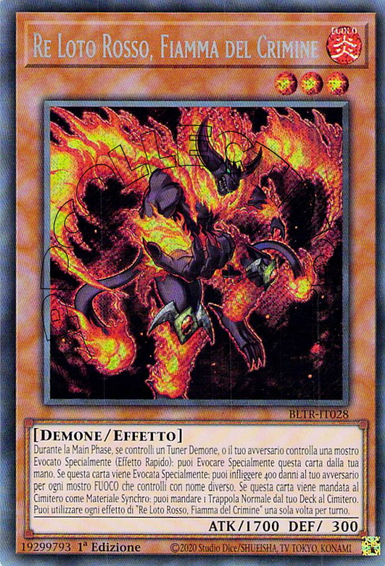 Re Loto Rosso Fiamma del Crimine