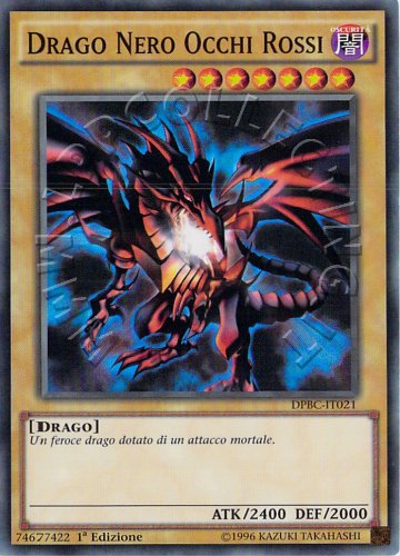 Drago Nero Occhi Rossi