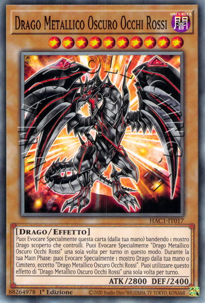 Drago Metallico Oscuro Occhi Rossi