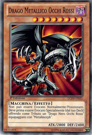 Drago Metallico Occhi Rossi