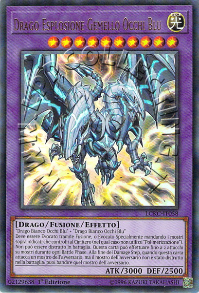 Drago Esplosione Gemello Occhi Blu