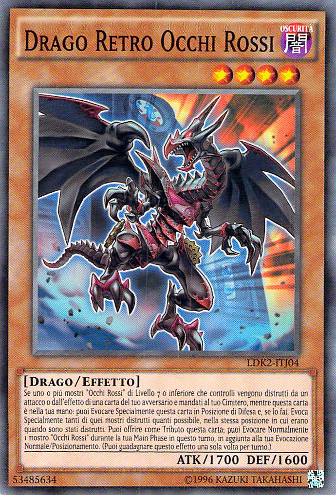 Drago Retro Occhi Rossi