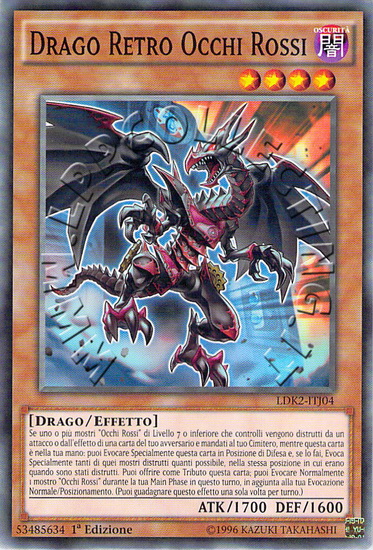 Drago Retro Occhi Rossi