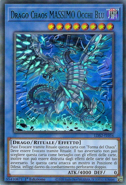 Drago Chaos MASSIMO Occhi Blu