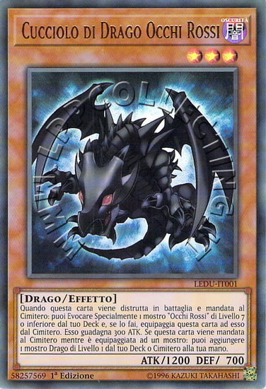 Cucciolo di Drago Occhi Rossi