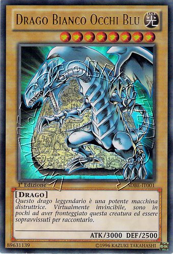 Drago Bianco Occhi Blu
