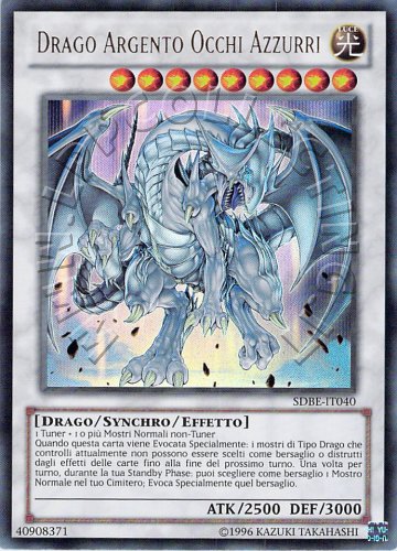 Drago Argento Occhi Azzurri