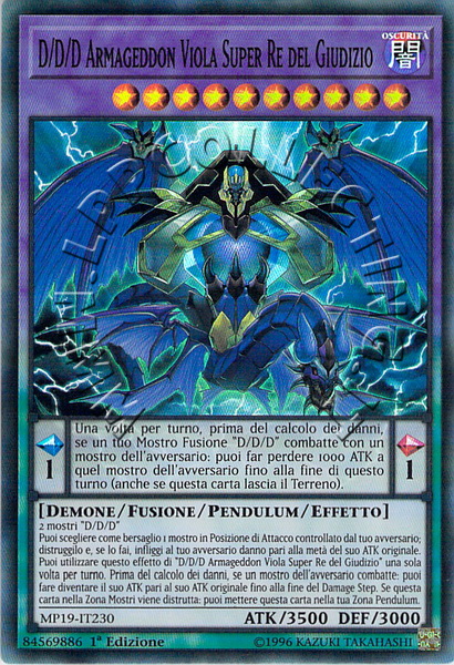 D/D/D Armageddon Viola Super Re del Giudizio