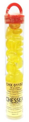 Chessex - Confezione 40 Pietrine Yellow Catseye