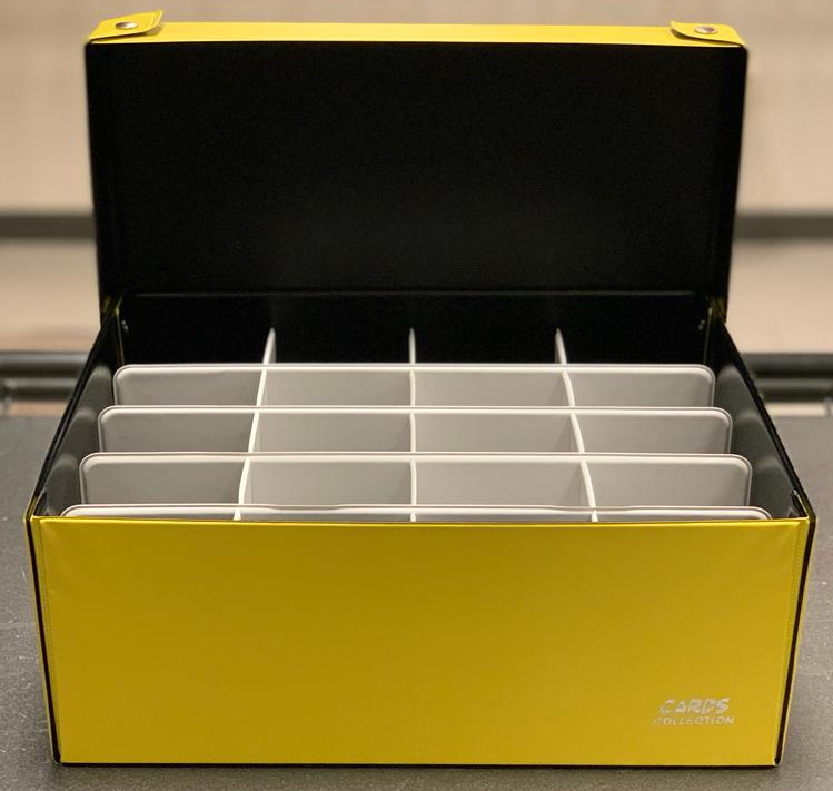 Cards Collection - Scatola Gradate da 20 spazi Yellow/White
