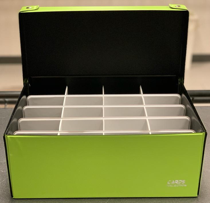 Cards Collection - Scatola Gradate da 20 spazi Lime/White
