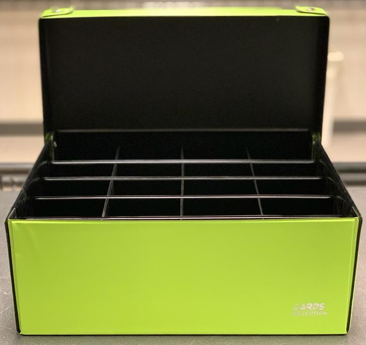 Cards Collection - Scatola Gradate da 20 spazi Lime/Black