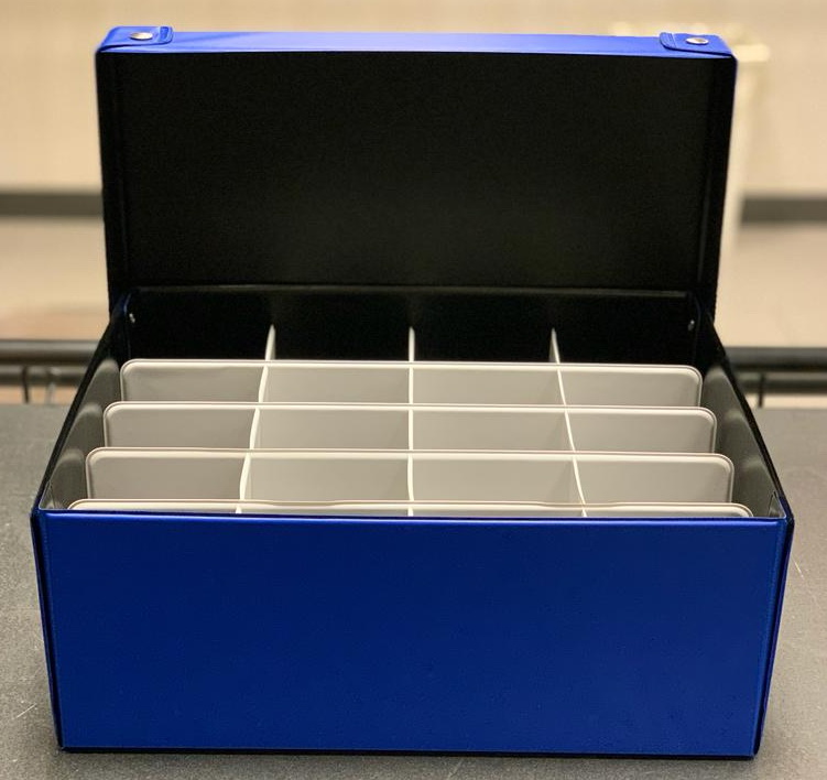 Cards Collection - Scatola Gradate da 20 spazi Electric Blue/White