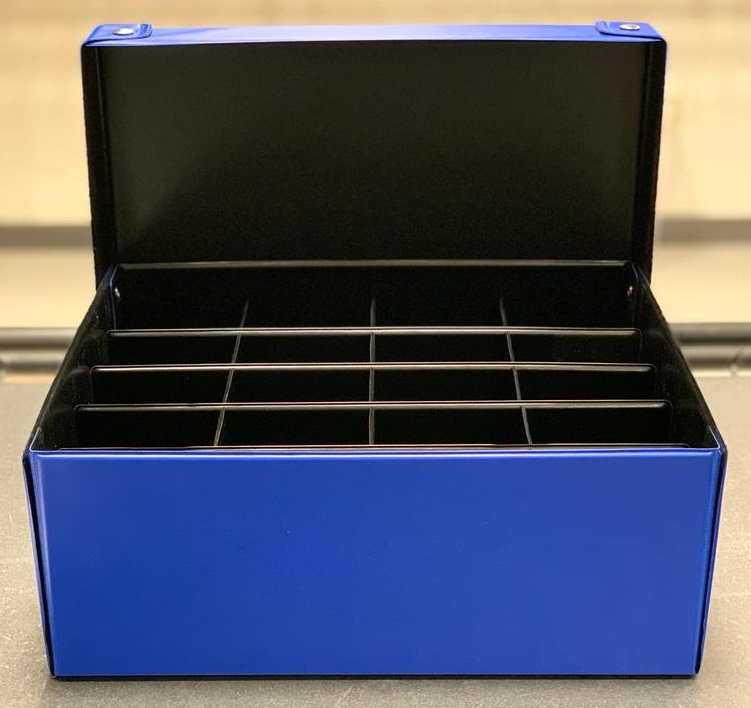 Cards Collection - Scatola Gradate da 20 spazi Electric Blue/Black