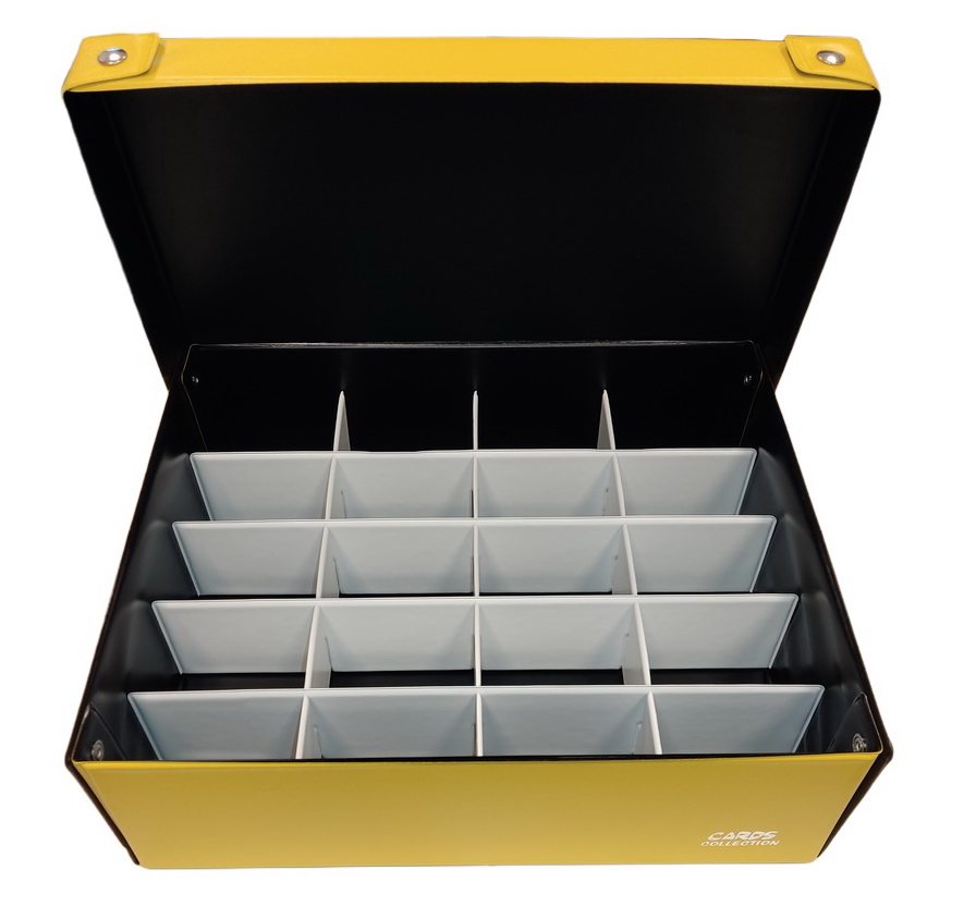 Cards Collection - Scatola Toploader da 20 spazi Yellow/White