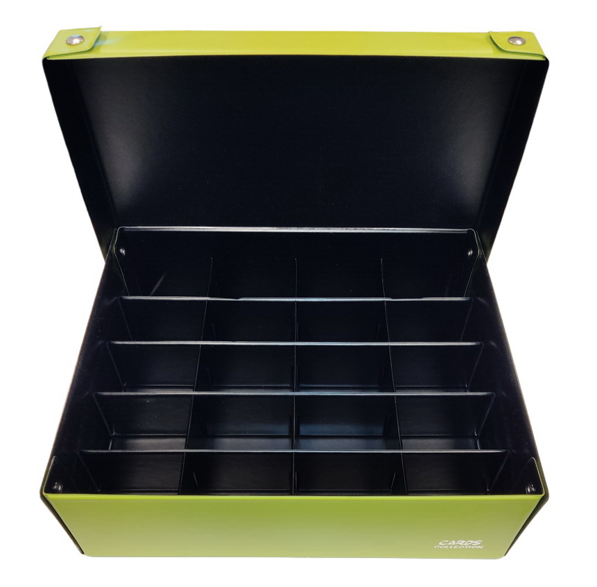 Cards Collection - Scatola Toploader da 20 spazi Lime/Black
