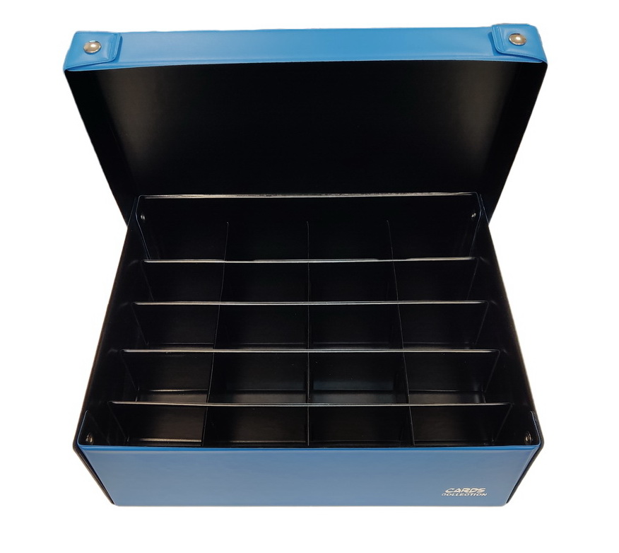 Cards Collection - Scatola Toploader da 20 spazi Sky Blue/Black