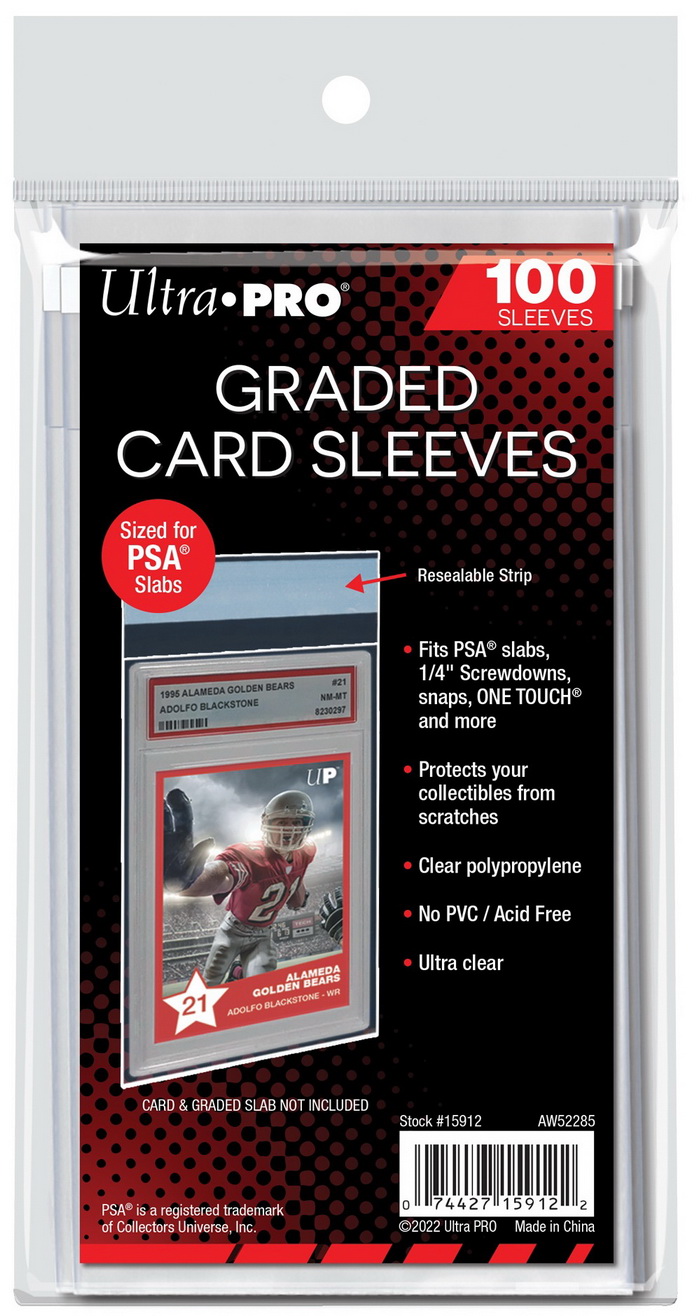 Ultra-PRO - Confezione 100 Graded Card Sleeves Resealable for PSA