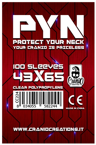 PYN - Confezione 100 Board Game Sleeves Soft 43x65 mm