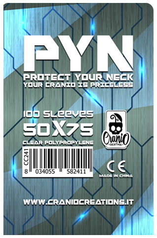 PYN - Confezione 100 Board Game Sleeves Soft 50x75 mm