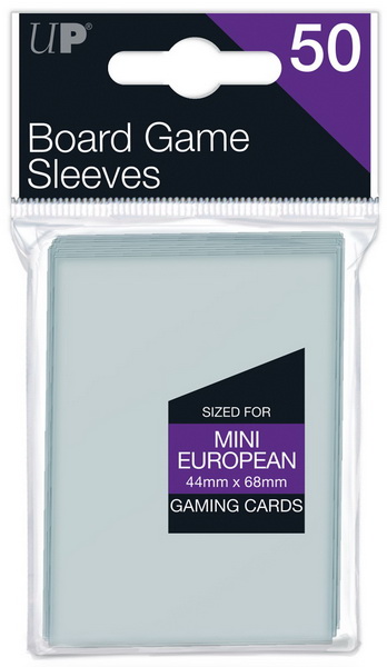 Ultra Pro - Confezione 50 Board Game Sleeves 44x68 mm (for Mini European Gaming Cards)