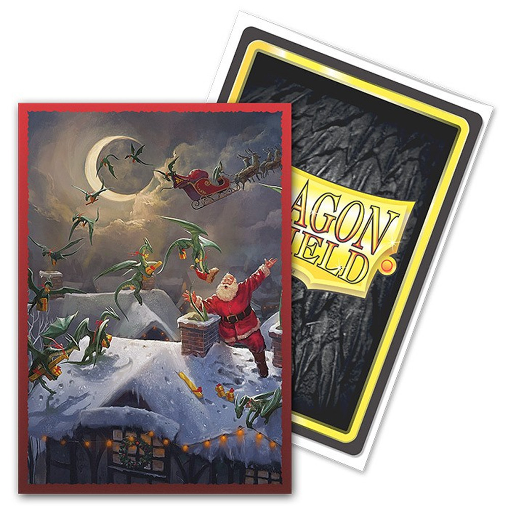 [A16] Dragon Shield - Confezione 60 Sleeves Japanese Size Art Brushed Christmas 2023