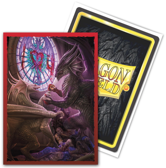 [A58] Dragon Shield - Conf. 100 Standard Size Sleeves Art Brushed Valentine Dragon 2022
