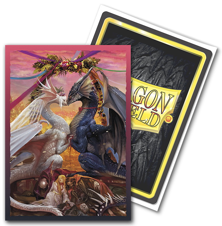 [A104] Dragon Shield - Confezione 100 Sleeves Standard Size Art Brushed Valentine Dragon 2023