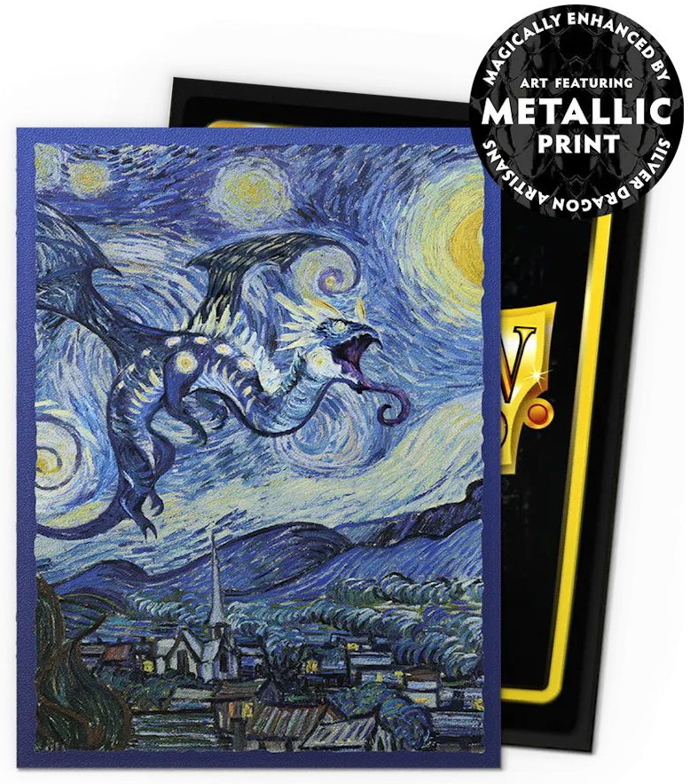 [A139] Dragon Shield - Confezione 100 Sleeves Standard Size Art Matte Dual Starry Night