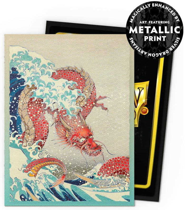 [A140] Dragon Shield - Confezione 100 Sleeves Standard Size Art Matte Dual Great Wave