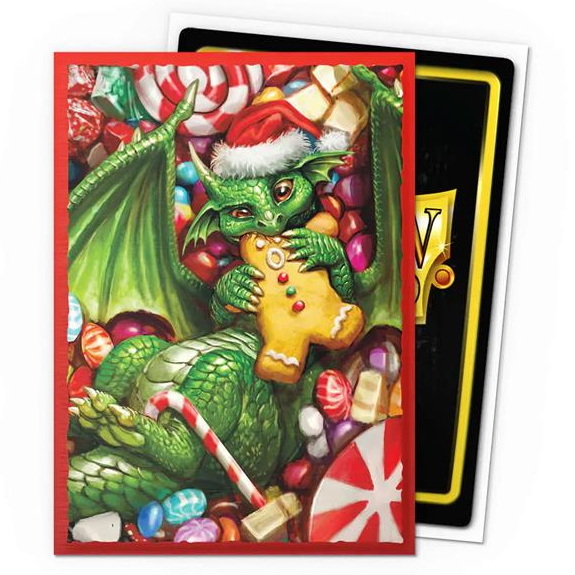 [A146] Dragon Shield - Confezione 100 Sleeves Standard Size Art Brushed Christmas 2024