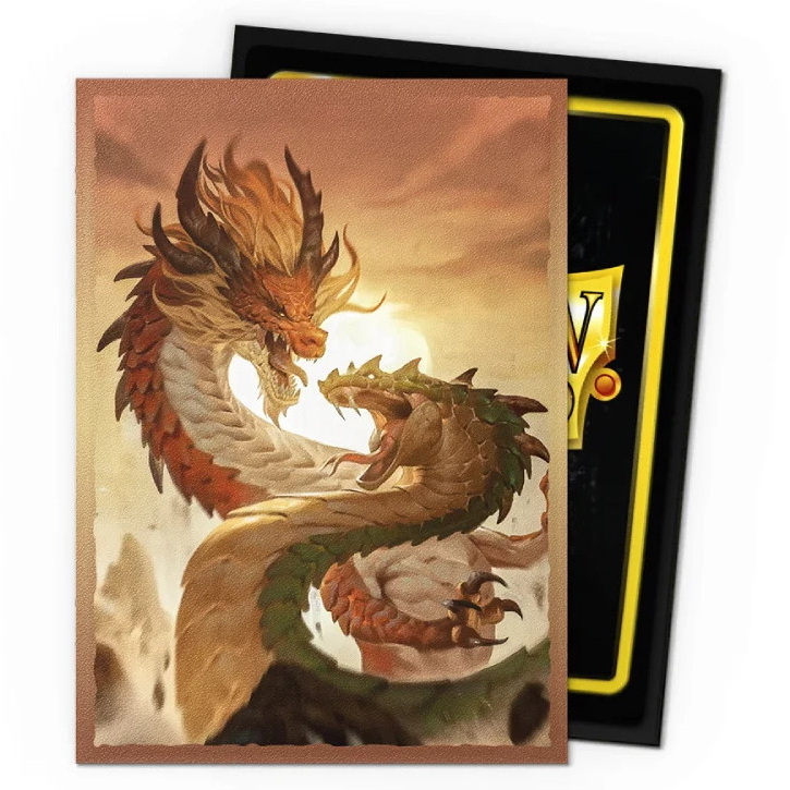 [A147] Dragon Shield - Confezione 100 Sleeves Standard Size Art Matte Dual Wood Snake 2025