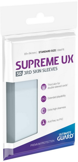 Ultimate Guard Supreme UX - Confezione 50 Sleeves UX 3rd Skin Standard Transparent