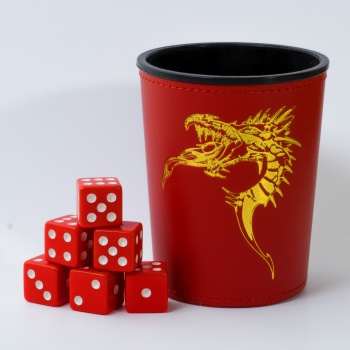 Blackfire - Dice Cup Red con 6 dadi D6