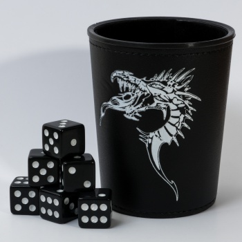 Blackfire - Dice Cup Black con 6 dadi D6