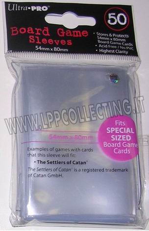 Ultra Pro - Confezione 50 Board Game Sleeves 54x80 mm (for Special Sized Game Cards)