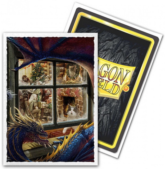 [A24] Dragon Shield - Conf. 100 Standard Size Sleeves Art Classic Christmas Dragon