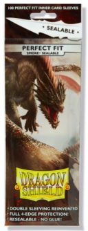 Dragon Shield - Confezione 100 Sleeves Standard Perfect Fit Sealable Sleeves Smoke