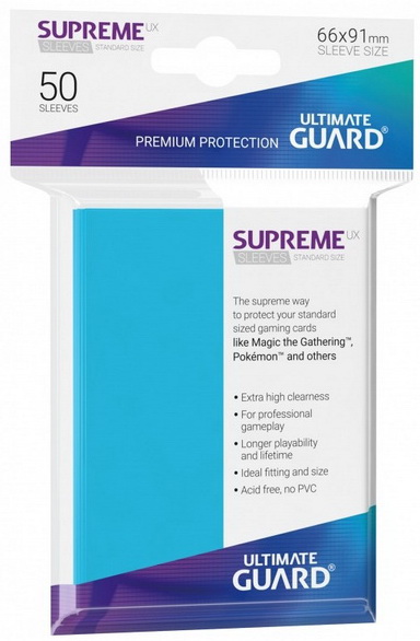 Ultimate Guard Supreme UX - Confezione 50 Sleeves Standard Aquamarine