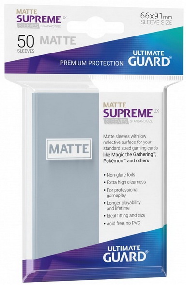 Ultimate Guard Supreme UX Matte 50 - Conf. 50 Sleeves Standard Transparent