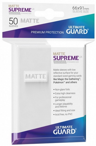 Ultimate Guard Supreme UX Matte 50 - Conf. 50 Sleeves Standard White