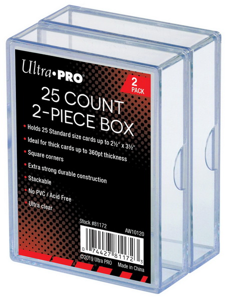 Ultra Pro - Scatola 2-Piece 25 Count Clear Card Storage Box